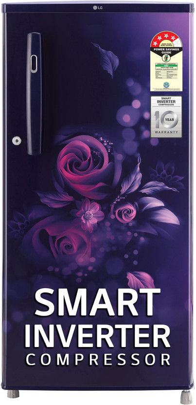 LG 185 L Direct Cool Single Door 4 Star Refrigerator  with Smart Inverter Compressor(Blue Euphoria, GL-B199OBEY)