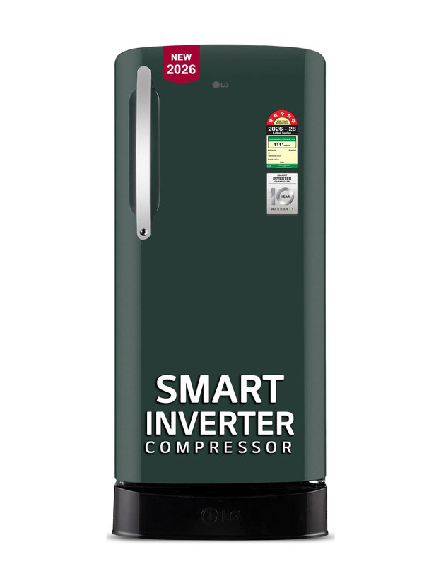LG 201 L Direct Cool Single Door 5 Star Refrigerator with Base Drawer(Emerald Green, GLD2156ZHEG)