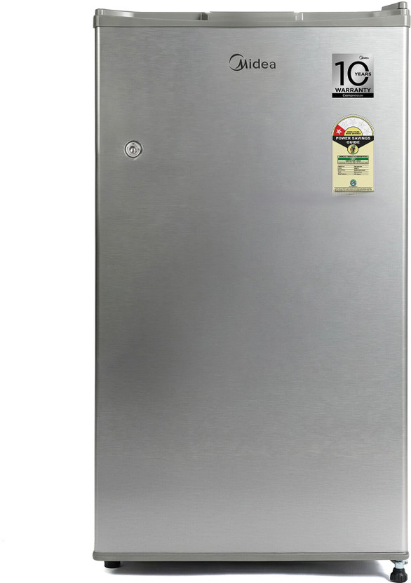 Midea 100 L Direct Cool Single Door 1 Star Refrigerator(SILVER HAIRLINE, MDRD100D1HLSS)