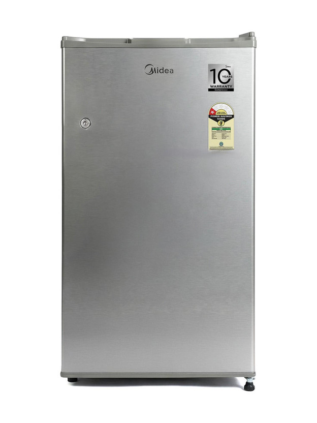 Midea 100 L Direct Cool Single Door 1 Star Refrigerator(SILVER HAIRLINE, MDRD100D1HLSS)
