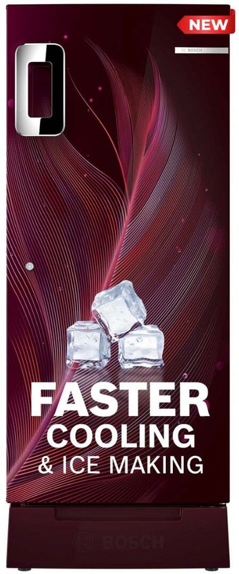 BOSCH 207 L Direct Cool Single Door 5 Star Refrigerator with Base Drawer  with Industry's largest vegetable box & Beverage space(Feather Wine, CST20W35PI)