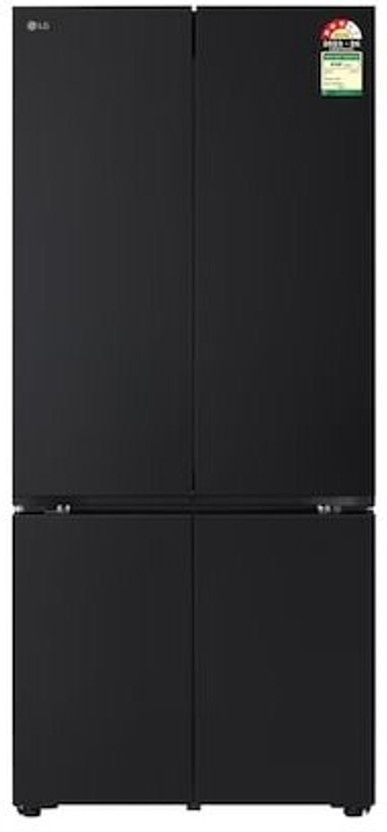 LG 574 L Frost Free French Door Bottom Mount 3 Star Convertible Refrigerator(Black Mirror, B23FFGMB)