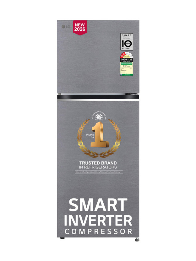 LG 322 L Frost Free Double Door 2 Star Convertible Refrigerator  with Convertible, Multi Air Flow, Express Freeze, diagnosis, Deodorizer, Works Without Stabilizer, smart Inverter Compressor & 2026 Model(Dazzle Steel, GLT3226SNDS)