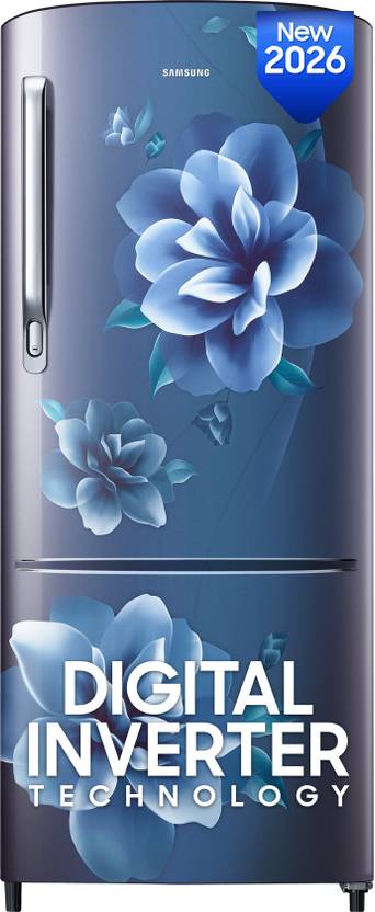 Samsung 183 L Direct Cool Single Door 3 Star Refrigerator Camellia Blue, RR20H2723CU/NL