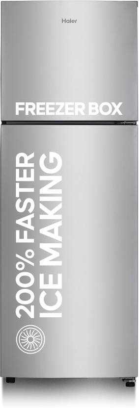 Haier 240 L Frost Free Double Door 2 Star Refrigerator(Moon Silver, HEF-252EGS-P)