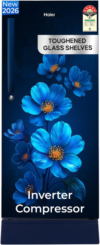 Haier 215 L Direct Cool Single Door 5 Star Refrigerator with Base Drawer  with Ice Formation possible in 60 Minutes, Fresh Veg & Fruit Box, Easy Clean back(Marine Xsenia, HED-225MXBA-P)