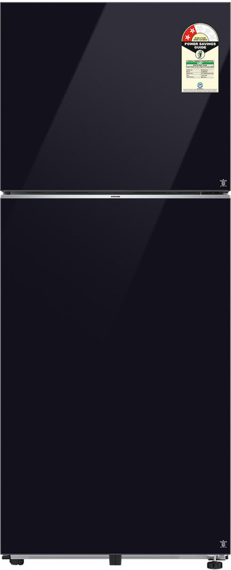 Samsung 396 L Frost Free Double Door 2 Star Convertible Refrigerator(Black Glass, RT41HB6A4222HL)