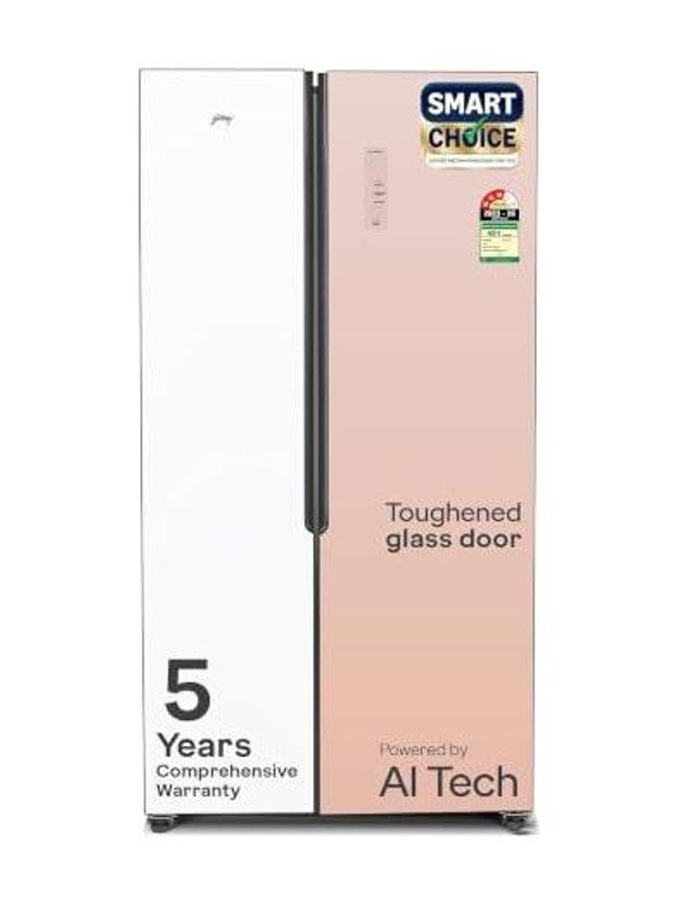 Godrej 600 L Frost Free Side by Side 3 Star Refrigerator  with Smart Convertible Zones with Digital Touch Panel(Opera Rose, RS EONVELVET 646C RIT OP RS)