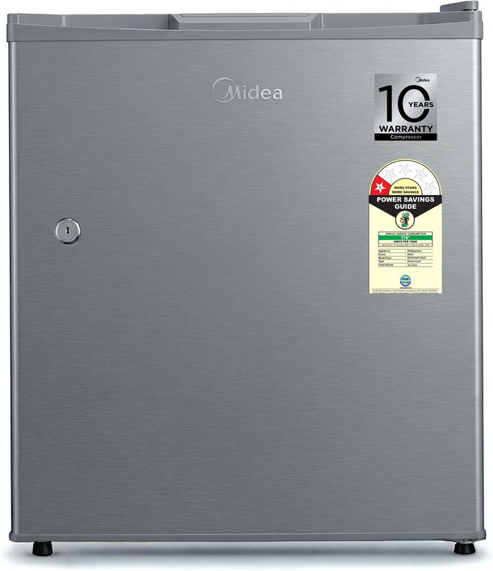 Midea 50 L Direct Cool Single Door 1 Star Refrigerator(SILVER HAIRLINE, MDRD50D1HLSS)