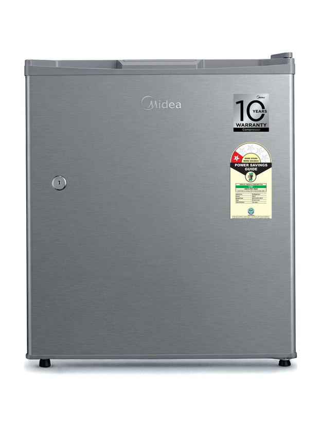 Midea 50 L Direct Cool Single Door 1 Star Refrigerator(SILVER HAIRLINE, MDRD50D1HLSS)