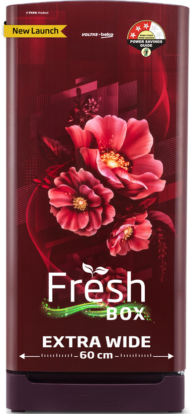 Voltas Beko 208 L Direct Cool Single Door 3 Star Refrigerator with Base Drawer(Bonita Wine, RDC240C/W0BWR0M0B00GO)