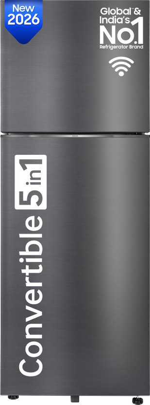 Samsung 396 L Frost Free Double Door 2 Star Refrigerator(BLACK DOI, RT41HG6C42B1HL)
