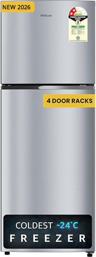 Whirlpool 235 L Frost Free Double Door 2 Star Refrigerator(Lunar Steel, NEO SP278 PRM LUNAR STEEL(2S)-Y)