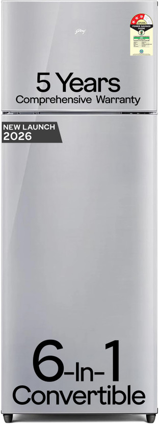Godrej 223 L Frost Free Double Door 3 Star Refrigerator(Steel Rush, RF EON 244CN RCIF ST RH)
