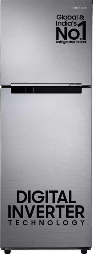 Samsung 236 L Frost Free Double Door 3 Star Refrigerator  with Digital Inverter(Elegant Inox, RT28C3053S8/HL)