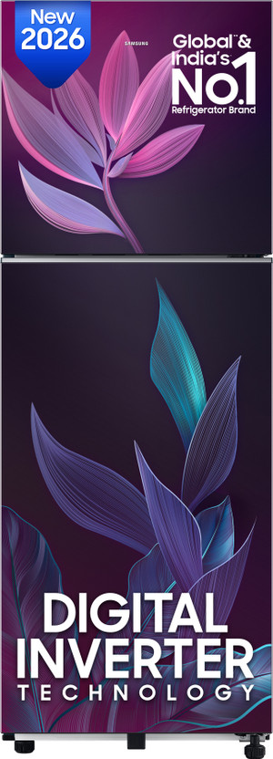 Samsung 236 L Frost Free Double Door 2 Star Refrigerator(Paradise Bloom Purple, RT40H28W2PRHL)