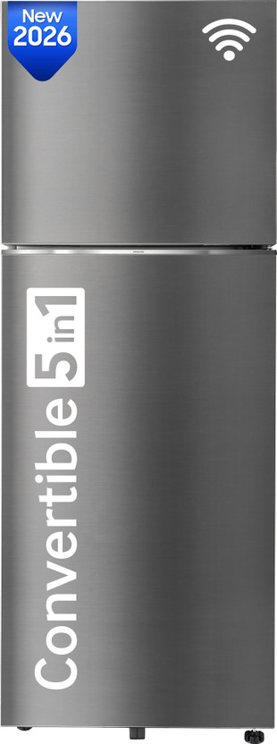 Samsung 350 L Frost Free Double Door 2 Star Refrigerator  with Convertible 5-in-1, Digital Inverter, 2026 Model(ELEGANT INOX, RT38HG5C42S8HL)