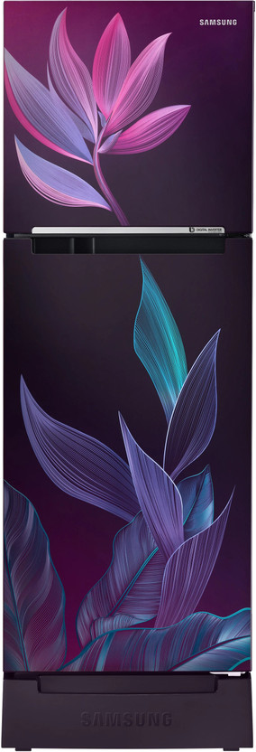 Samsung 236 L Frost Free Double Door 2 Star Refrigerator with Base Drawer(Padise Bloom Purple, RT28C31429R/HL)