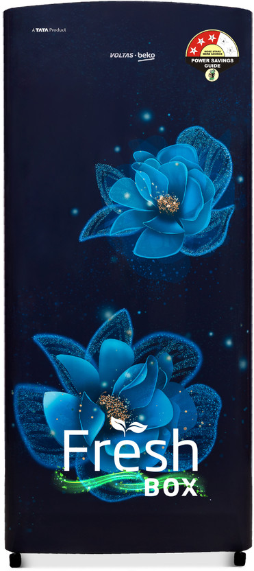 Voltas Beko by A Tata Product 183 L Direct Cool Single Door 3 Star Refrigerator(Fressia Blue, RDC215C / S0BFR0M0000GO)