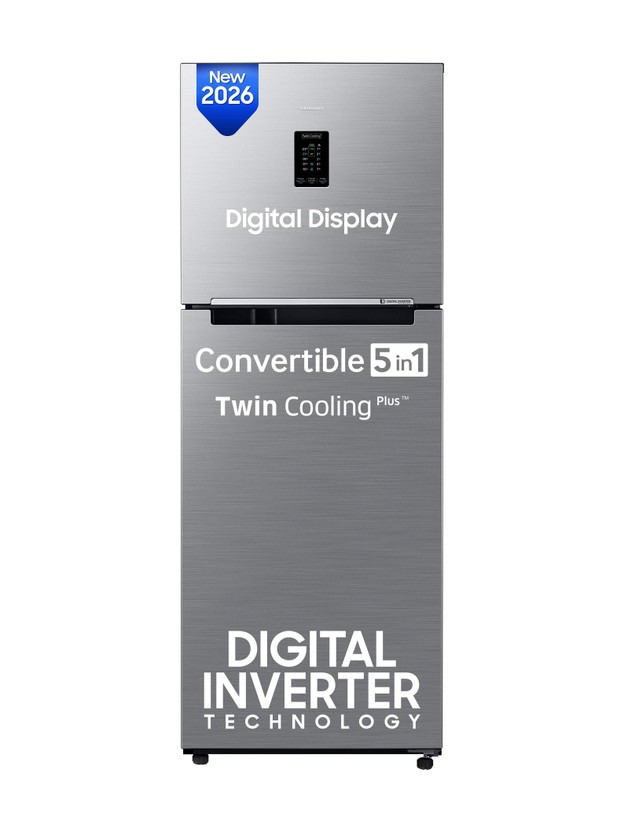Samsung Samsung 301 L Frost Free Double Door 2 Star Refrigerator  with Convertible 5-in-1, Digital Inverter, Digital Display, 2026 Model(REFINED INOX, RT31H4522S9/HL) - Flipkart Deal