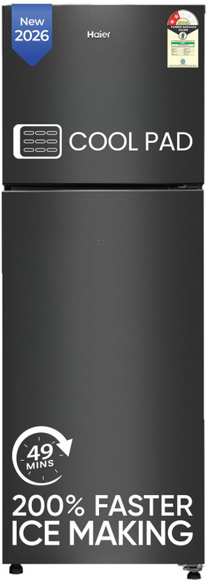 Haier 240 L Frost Free Double Door 2 Star Refrigerator(GE Black, HEF-252EGBA-P)