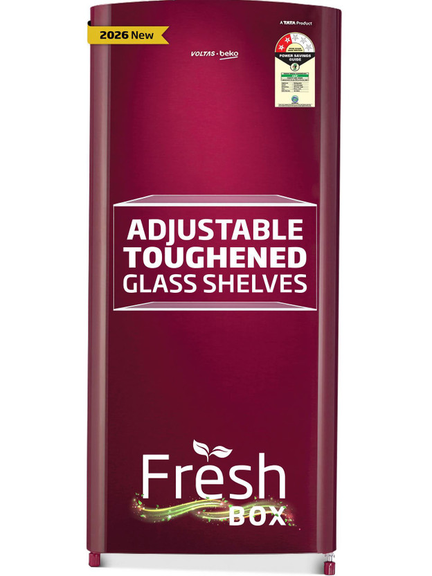 Voltas Beko 183 L Direct Cool Single Door 2 Star Refrigerator(Hairline Wine, RDC215C / 2S0XWR0M0000GO)