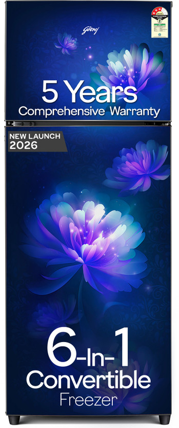 Godrej 244 L Frost Free Double Door 3 Star Refrigerator(Lisa Blue, RT EONVALOR 280CN RCIF LA BL)