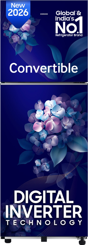 Samsung 236 L Frost Free Double Door 2 Star Refrigerator(Hydrangea Blue, RT40H28U2HSHL)