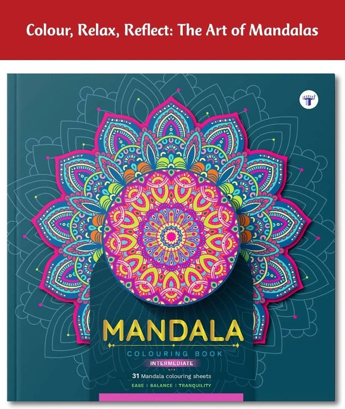 Mandala Art Book For Adults | Mandala Colouring Book - Intermediate | DIY Activity, Meaning Of Colours And Colouring Reference | High Quality Tear Out Colouring Sheets | Level 2(Paperback, Target Publications)