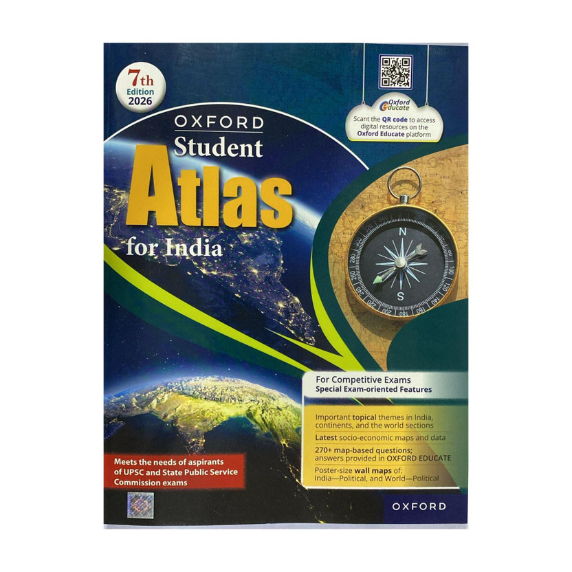 Oxford Student Atlas For India | For UPSC And Other Competitive Exams | 7th Edition Paperback – 10 December 2025(Paperback, OXFORD)