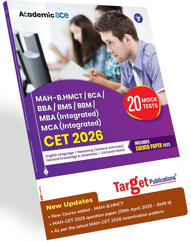 MAH CET B.HMCT/BBA/BMS/BBM/B.BCA/Integrated MBA & MCA Exam Prep Book 2026 | Maharashtra Common Entrance Test | 20 Mock Test With 2000 MCQs | Based On MAH-CET Latest Paper Pattern(Paperback, Target Learning Ventures)