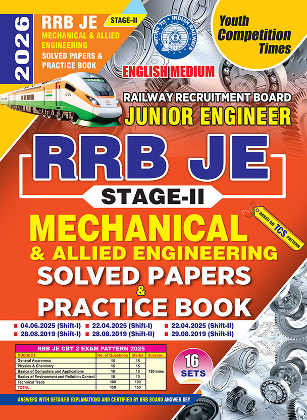 2025-26 RRB JE Stage-II Mechanical & Allied Engineering Solved Papers And Practice Book 320 595 E(Paperback, YCT EXPERT TEAM)