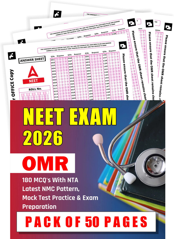 OMR Sheets For Practise NEET Exam 2026, 180 MCQ's With NTA Latest NMC Pattern, Mock Test Practice & Exam Preparation - Pack Of 50(Paperback, PUVI EXPERT)