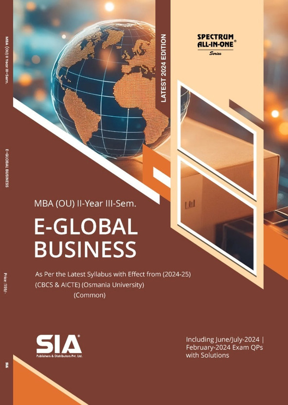E-Global Business (Common) MBA II-Year III-Sem (O.U) As Per The Latest Syllabus With Effect From 2024-25 (CBCS & AICTE) Latest 2024 Edition(Paperback, SIA Team Of Experts)
