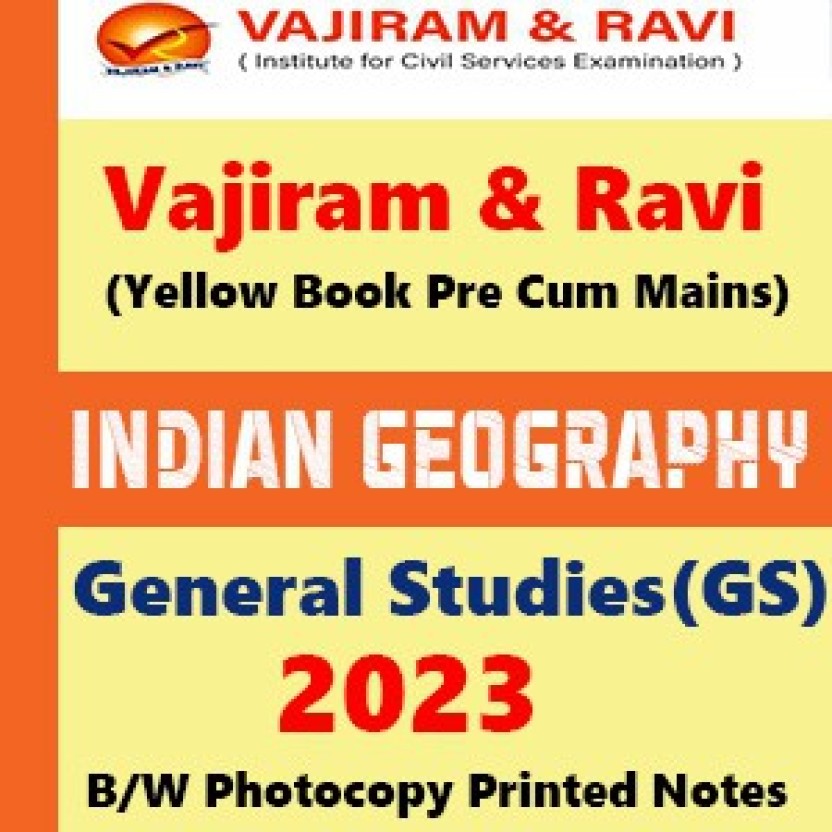 Vajiram & Ravi Indian Geography Book For IAS General Studies(GS)-Yellow ...