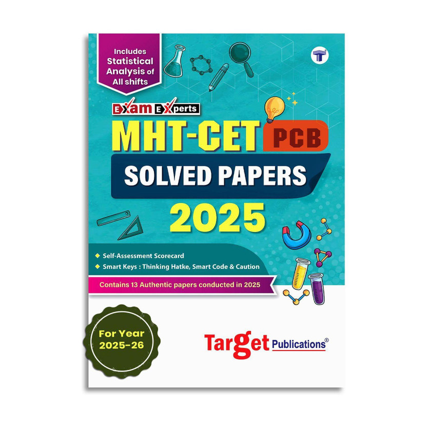 MHT MHT CET PCB Solved Papers Of 2025 Exam For 2027 Preparation| Physics, Chemistry & Biology | Includes All 13 Authentic Set Of Papers, Self-Assessment Score Card & Smart Key(Paperback, Target Learning Ventures) - Flipkart Deal