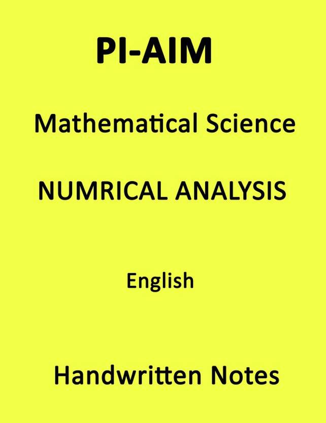 PIAIM Anand Sir Numerical Analysis Maths Handwritten Photocopy Notes