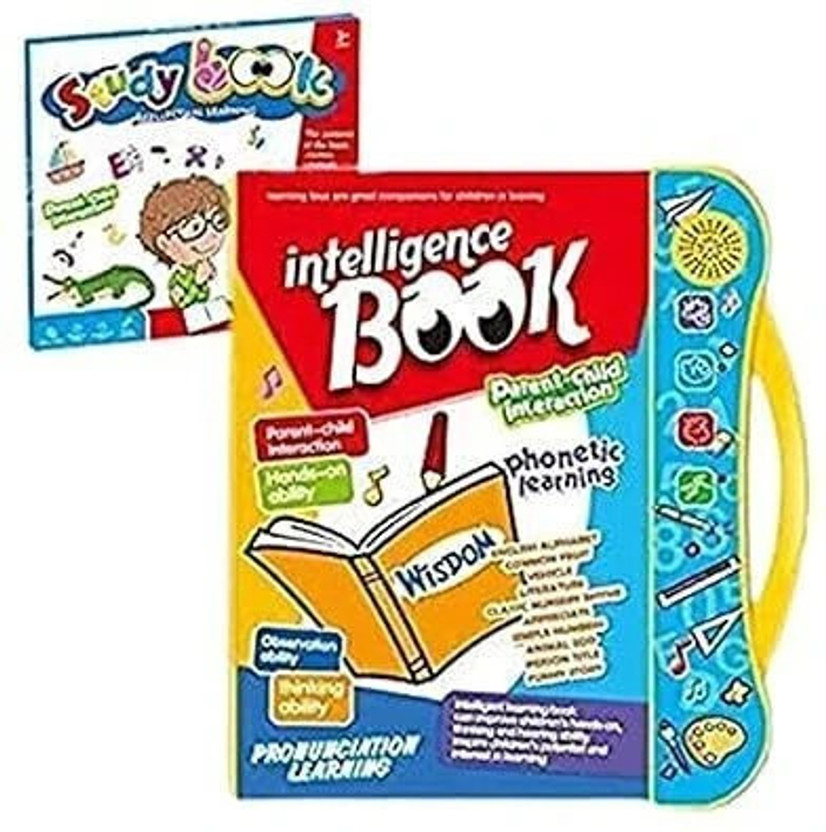Intelligence Book | Interactive Children Book | Musical English Educational Phonetic Learning Book | For 3 + Year Kids (Multicolor) Early Childhood Education Material| Birthday Gift(Card board, Graceo)