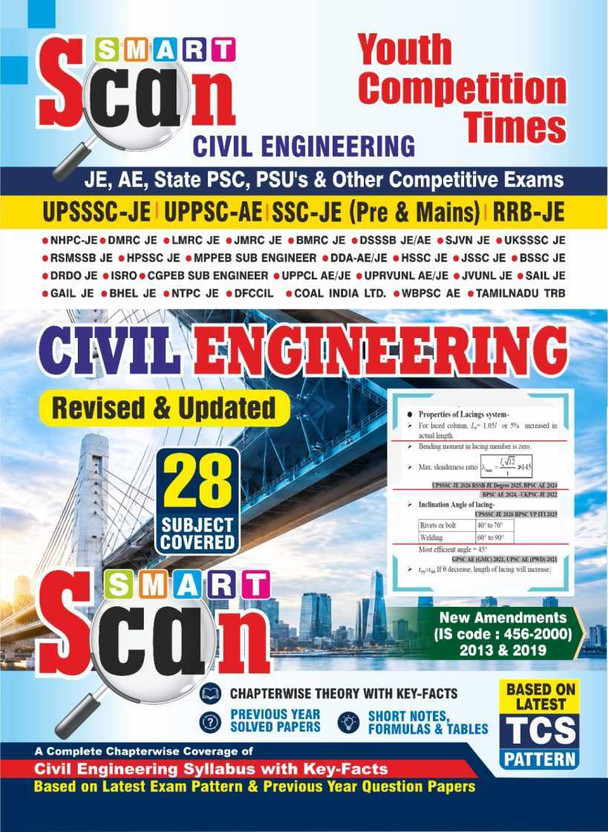 Civil Engineering Smart Scan | 28 Subjects Covered | English Medium | 2026(Paperback, YCT TEAM)