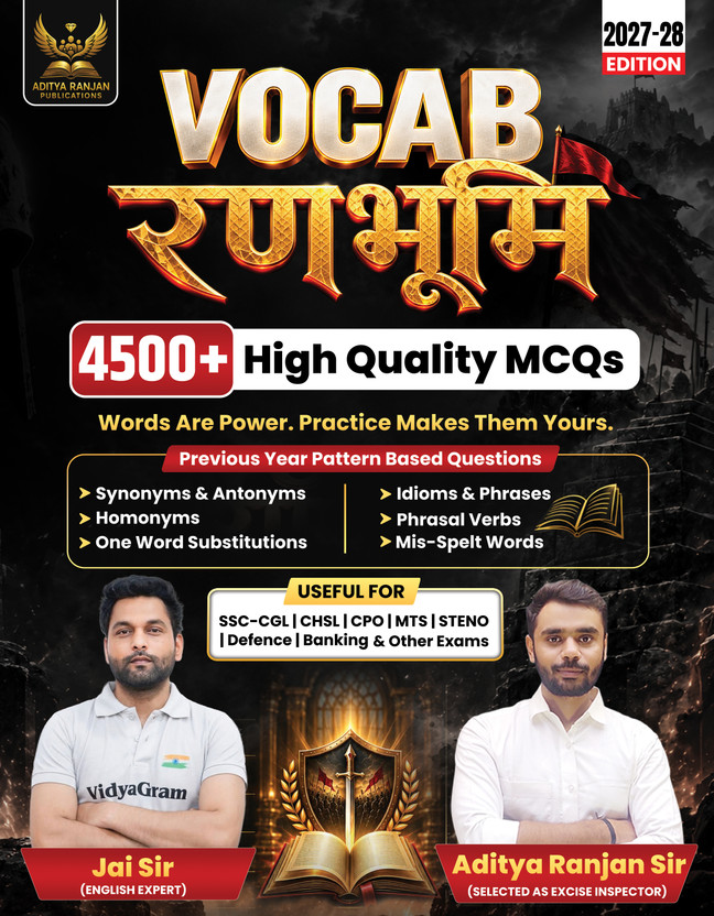 English English Vocab Ranbhumi 4500+ High Quality MCQ's | Synonyms & Antonyms | Homonyms | One Word Substitutions | Idimos & Phrases | Phrasal Verbs | Mis-Spelt Words For SSC | CGL | CHSL | CPO | MTS | STENO | DEFENCE | BANKING And All Other Competitive Exams(Paperback, Jai Sir) - Flipkart Deal