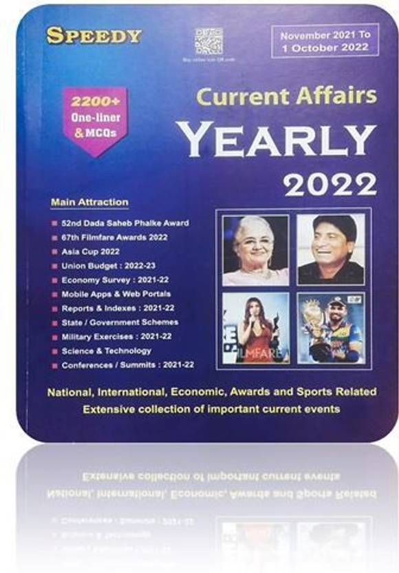 Speedy Current Affairs Yearly 2022 (November 2021 1 October 2022): Buy