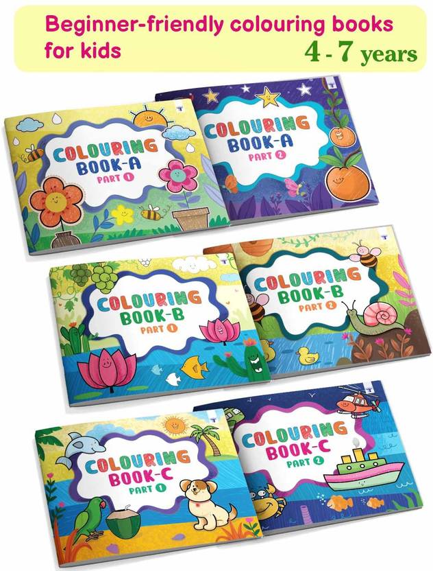 Blossom Colouring Books For Kids Part A1, A2, B1, B2, C1 & C2