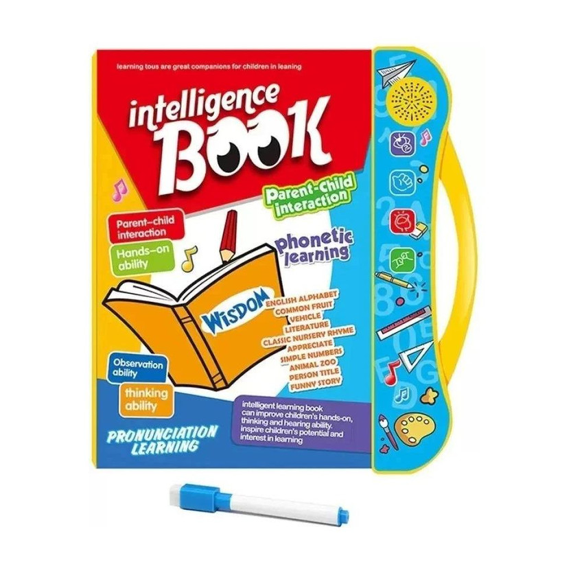 Intelligence Intelligence Book | Interactive Children Book | Musical English Educational Phonetic Learning Book | For 3 + Year Kids (Multicolor) Early Childhood Education Material| Birthday Gift(Card board, Graceo) - Flipkart Deal