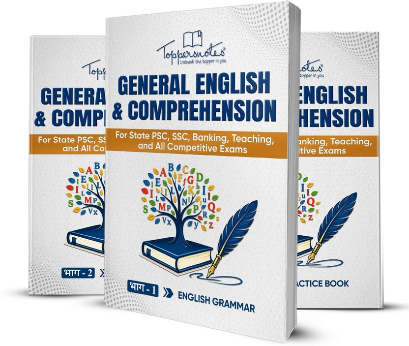 ToppersNotes General English & Comprehension (For State PSC, SSC, Banking, Teaching, And All Competitive Exams) Exam Preparation Study Material Notes, Hindi Medium, Set Of Books, Latest Edition(Paperback, Hindi, TOPPERSNOTES)