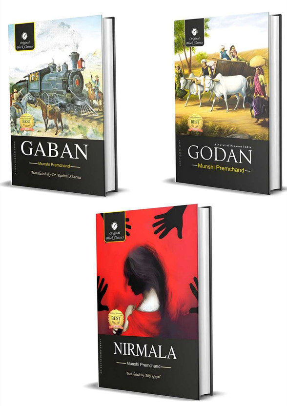 BestSellio Books "Gaban, Godan, And Nirmala By Munshi Premchand – Set Of 3 English Editions"(21*14 cm paperback, Munshi Premchand)