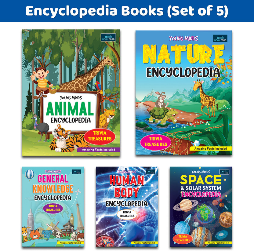 Young Young Minds Encyclopedia Set Of 5 Books For Kids | Animals, General Knowledge, Space, Human Body & Nature | Educational Encyclopedia For Children(Paperback, Bookford) - Flipkart Deal