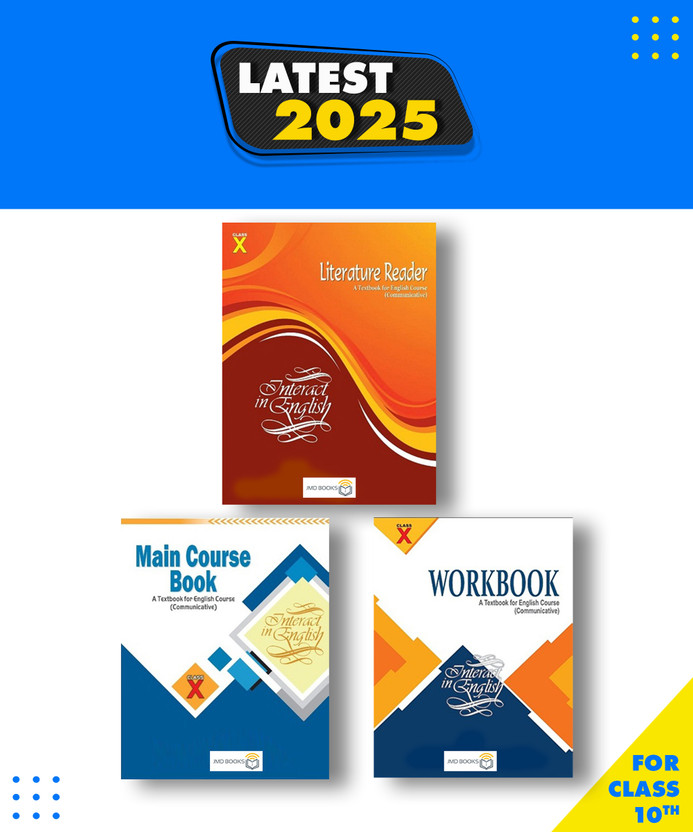 Interact In English Main Course Book MCB Plus Literature Reader Plus Workbook -A Textbook For English Course Communicative For CBSE Class 10 Combo Perfect, JMD Books|New Latest Edition For 2025-2026(Perfect, JMD Books)