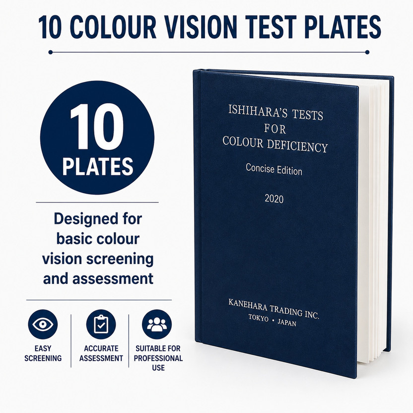 Ishihara Colour Vision Test Book 10 Plates | Colour Blindness Screening(Yes, DR.Shinobu Ishihara)