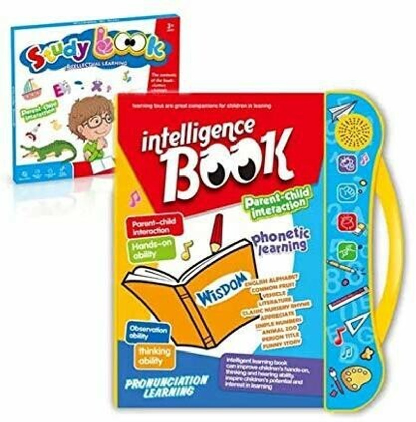 Kids Musical Learning Study Book With Numbers, Letters, Animals, Relationships, Poems For 3 Years Old Kids(Card board, INDHRANI GARMENTS)