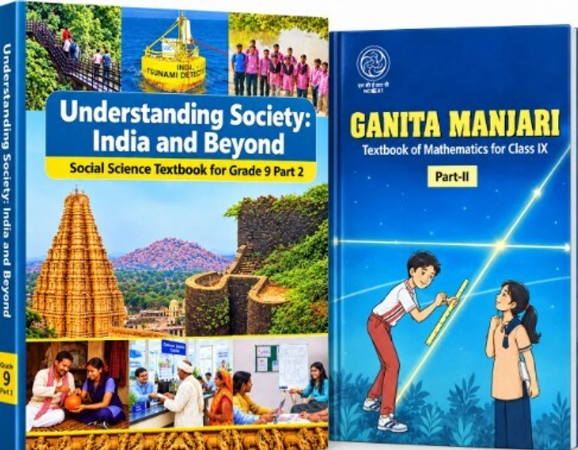 Understanding Society: India And Beyond Grade 9 Part 2 + Ganita Manjari Mathematics Class 9 Part 2 – Combo Set Of 2 Book(Paperback, NCERT)